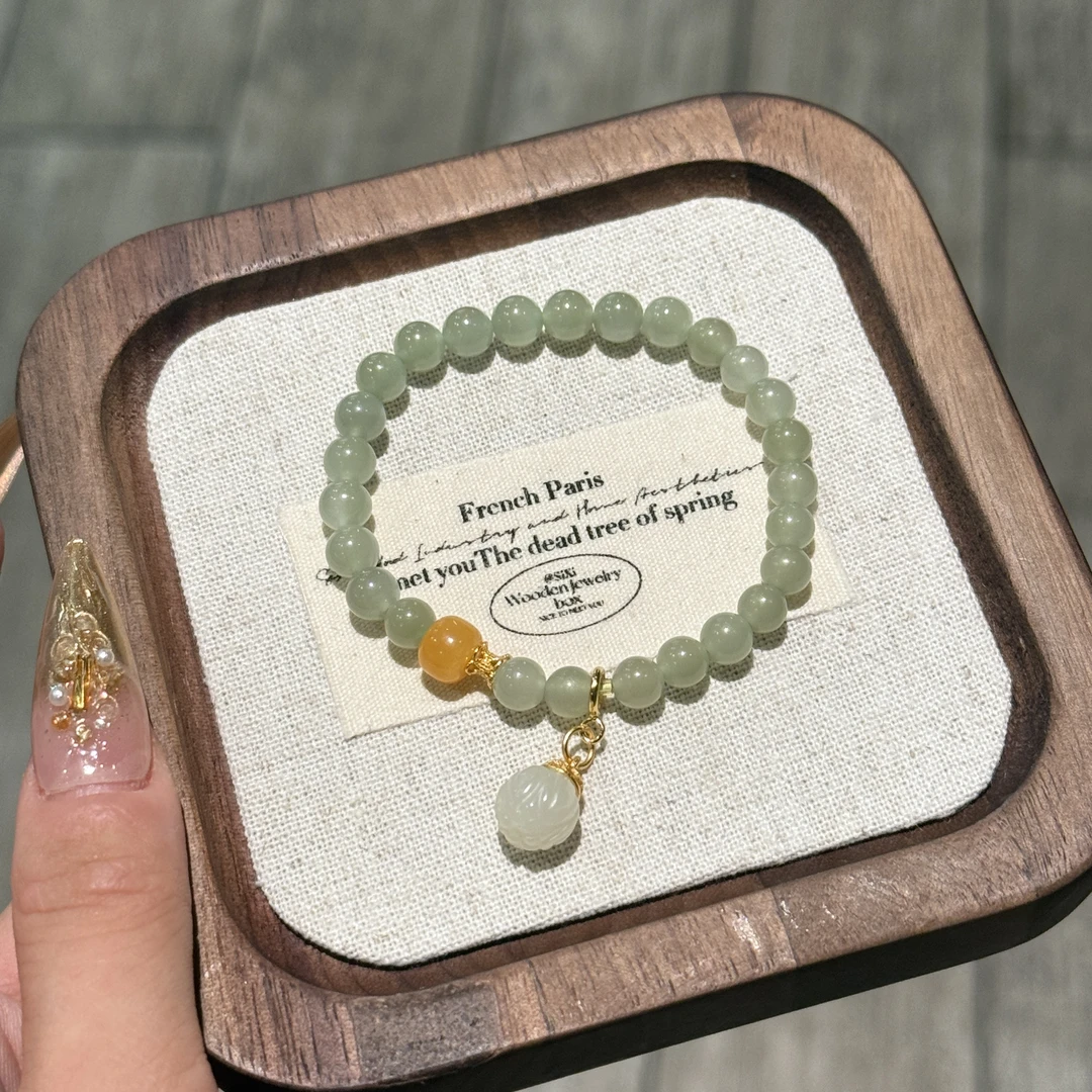 【清淮】屿见珠宝·天然和田玉6m青海晴水玉手串