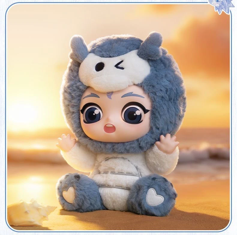 【拆盒】哪吒之魔童闹海抱抱系列搪胶毛绒-白龙敖丙潮玩盲盒手办