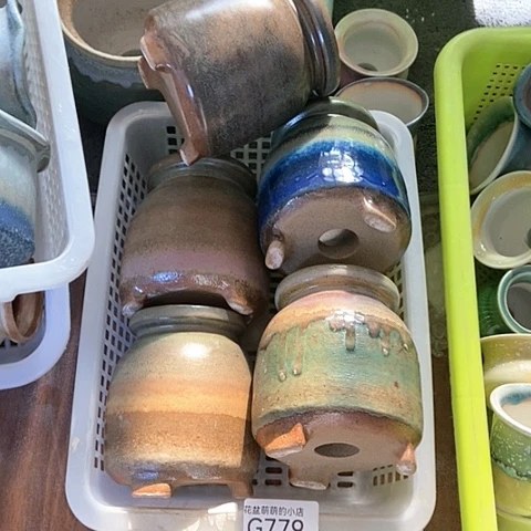 紫砂花盆779微瑕品口径3.5左右