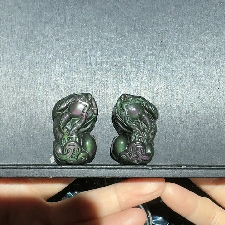 嘉***黑曜岩未镶嵌吊坠(不含链)