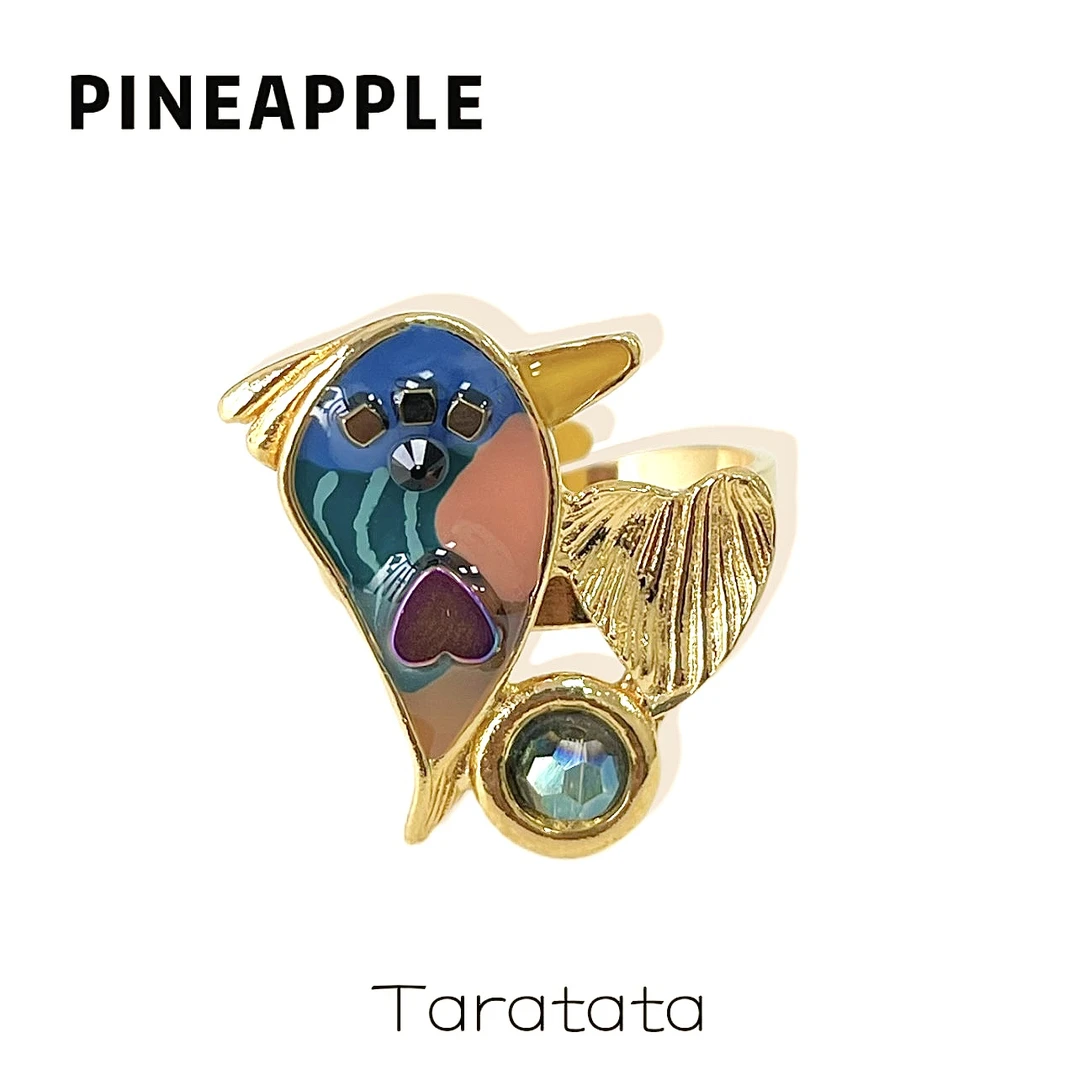 合金戒指 菠萝中古法国Taratata戒指LK8630