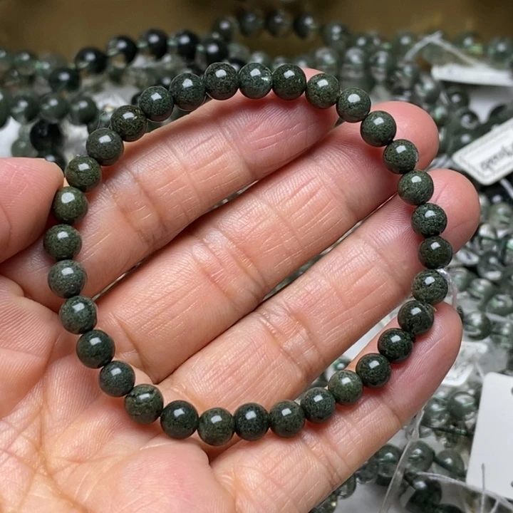 未镶嵌珠宝半成品水晶天然绿幽灵满绿聚宝盆6+