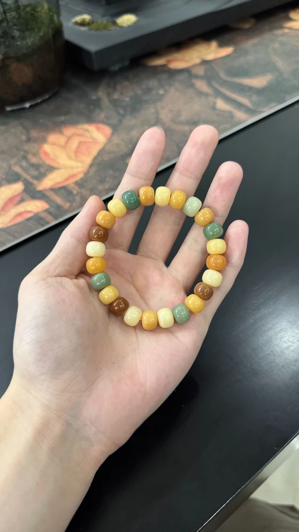 糖果色多宝桶珠老型8×10菩提根