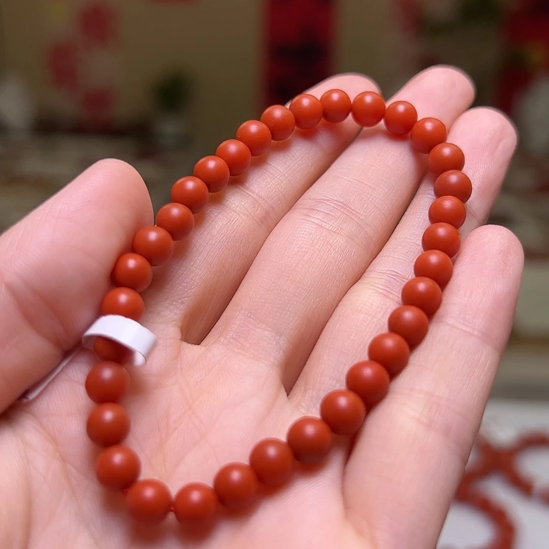 南红玛瑙未镶嵌手串保山阿东寨哑光5mm+ 云端级