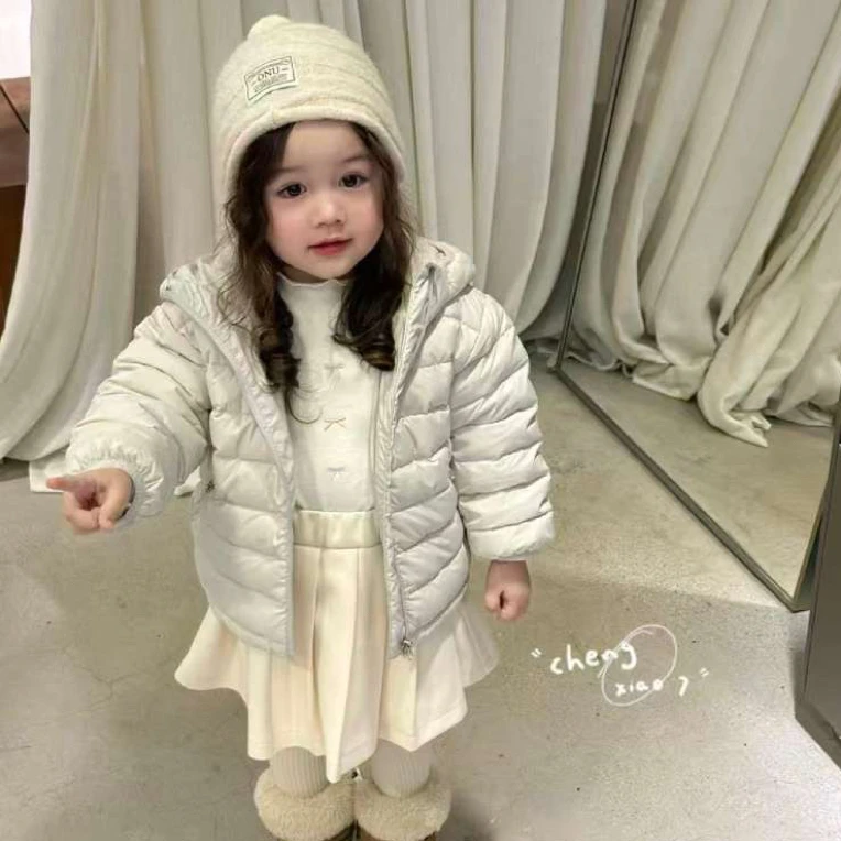 橙小七 （现货）25年新款小熊轻薄羽绒服拉链秋冬童装小童羽绒服