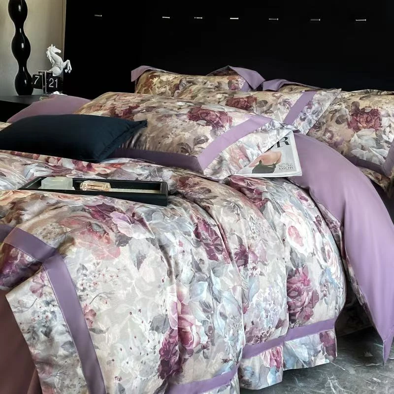 【三总】加密超柔数码印花匹马棉四件套-艾维斯