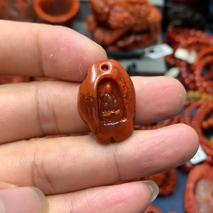 南红玛瑙未镶嵌吊坠(不含链)