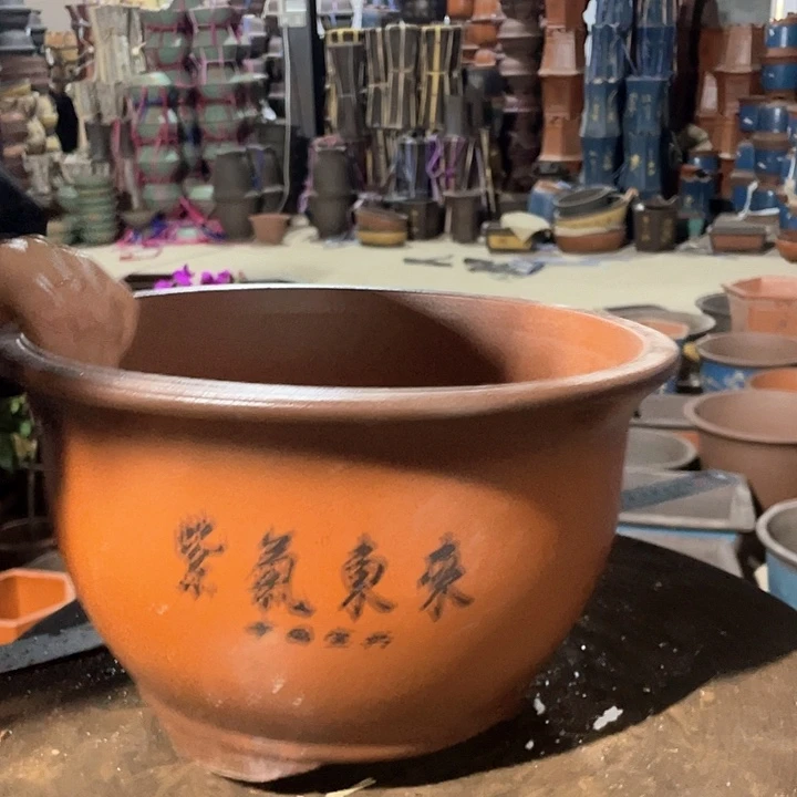 紫砂花盆紫气东来31