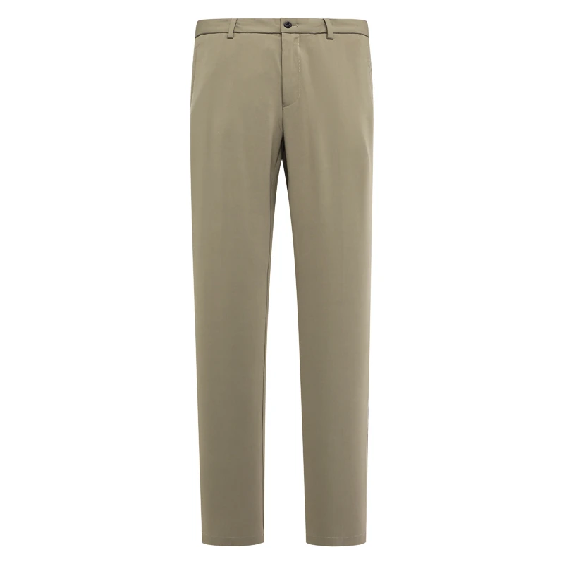 SA41萨BA蒂N春秋男式休闲裤 中腰直筒商务休闲长裤弹力 卡其色