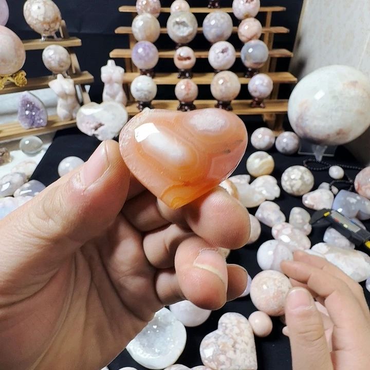 石材樱花奶油爱心啊摆件