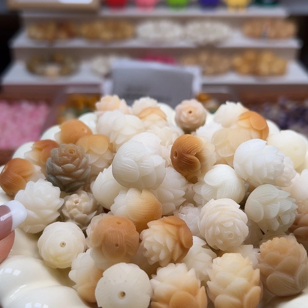 手串菩提根/象牙果瑕疵多宝大莲花100颗
