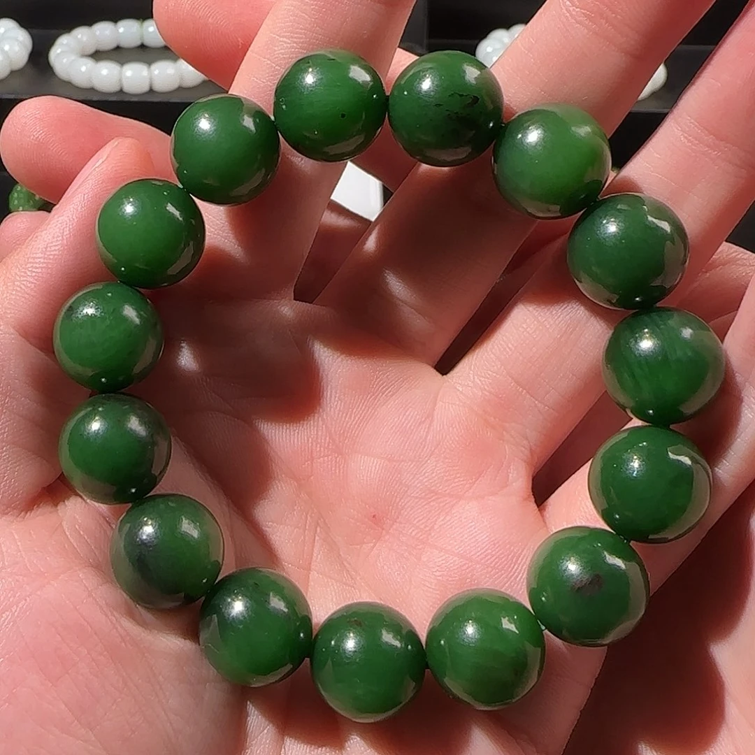 和田玉（碧玉）未镶嵌手链卡14