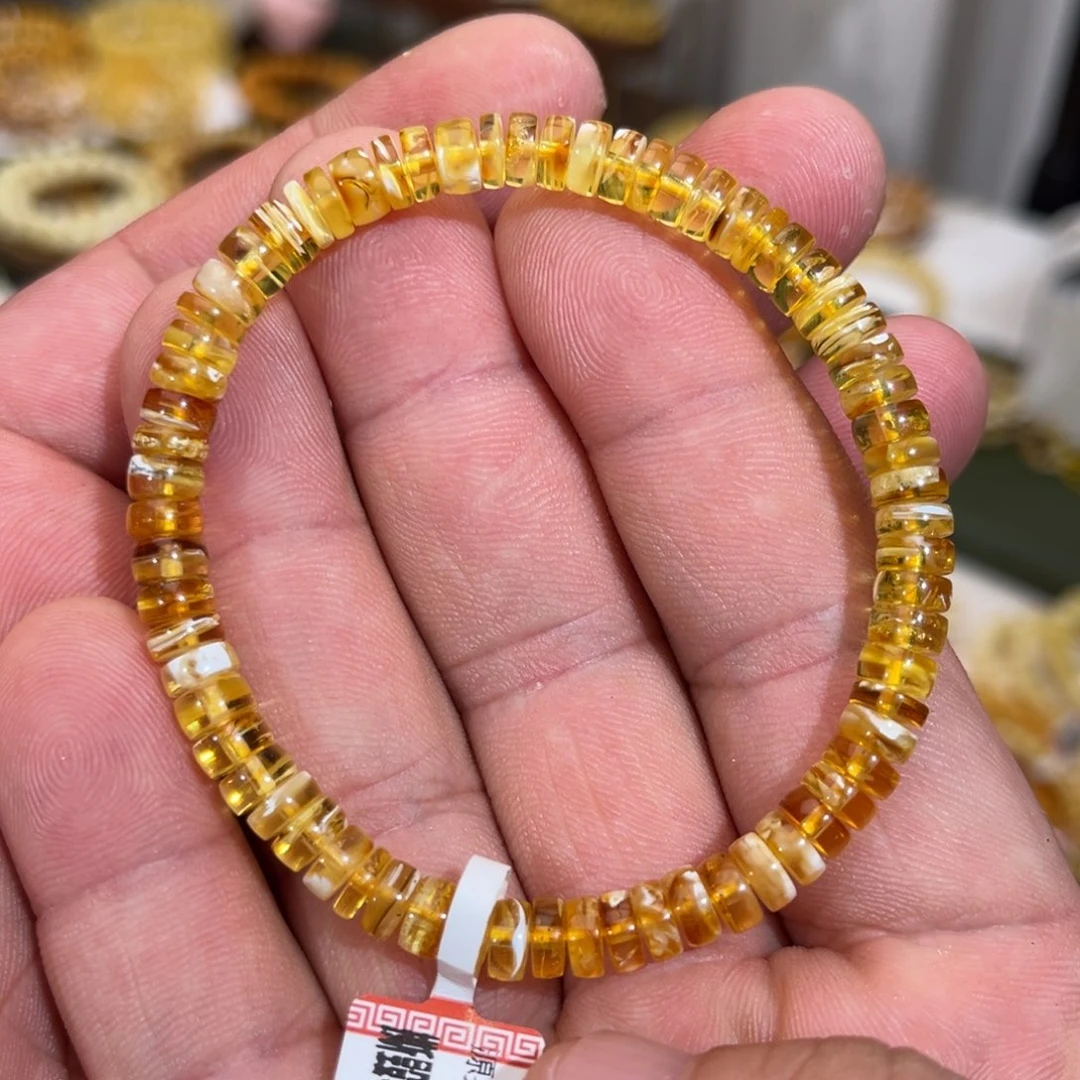 历***雨琥珀未镶嵌手链微瑕00006.0mm