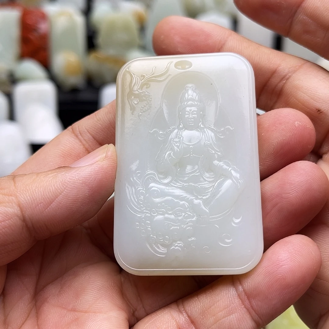 和田玉颈饰未镶嵌钱*儿