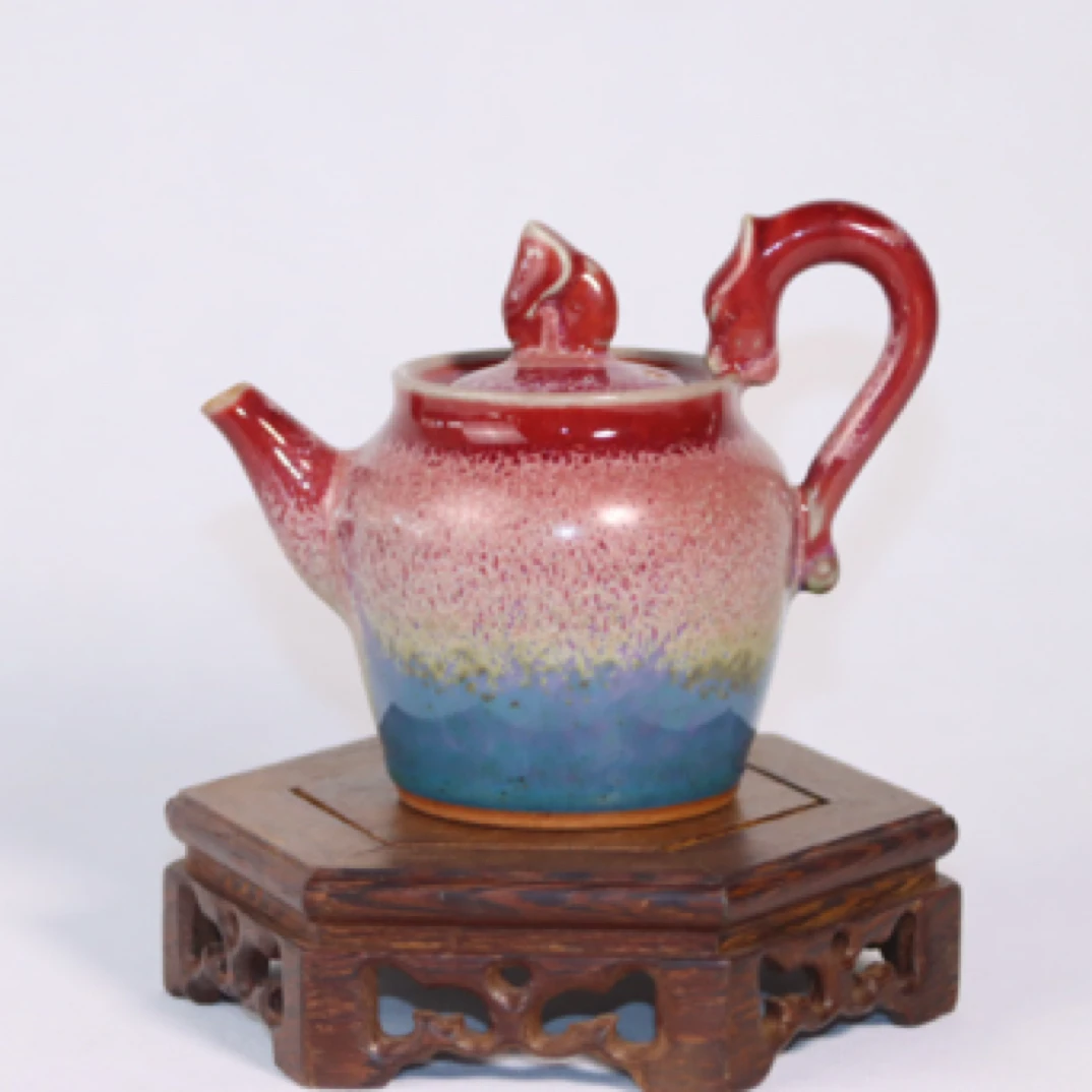 钧尚源·钧瓷高端茶器纯手工炉钧红山壶