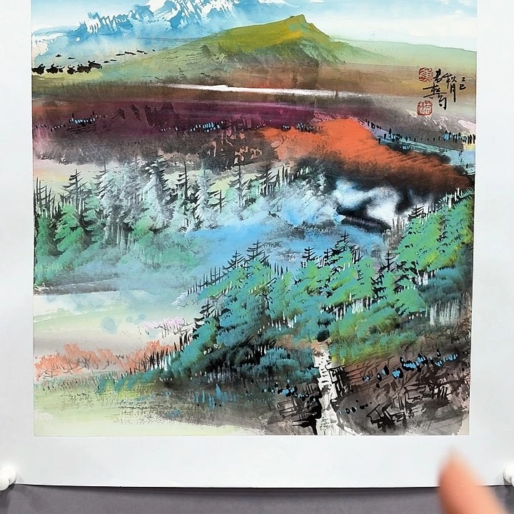 国画亲笔手绘放心去藏