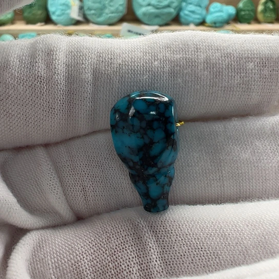 未镶嵌绿松石三通10.6mm