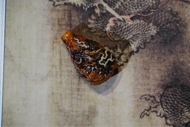 慕物手作 宋龙雕刻上彩三通配饰