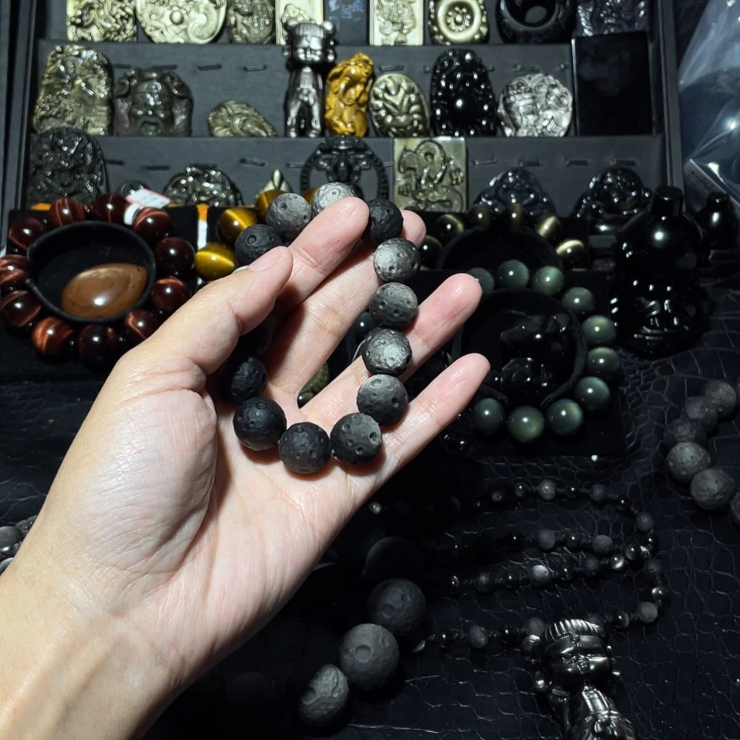 黑曜岩手链未镶嵌～****