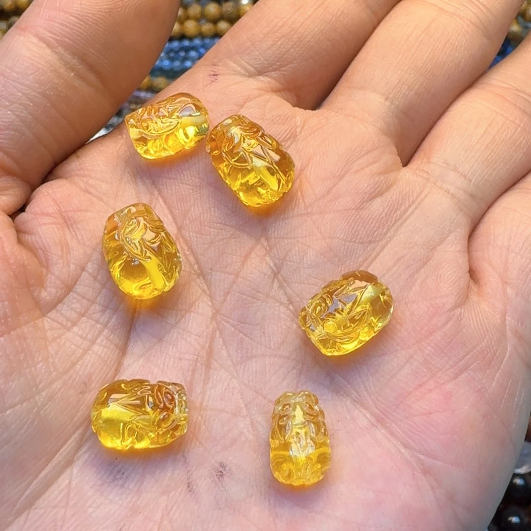 合金玛瑙/玉髓珠宝半成品一个7-8mm蜜蜡貔貅