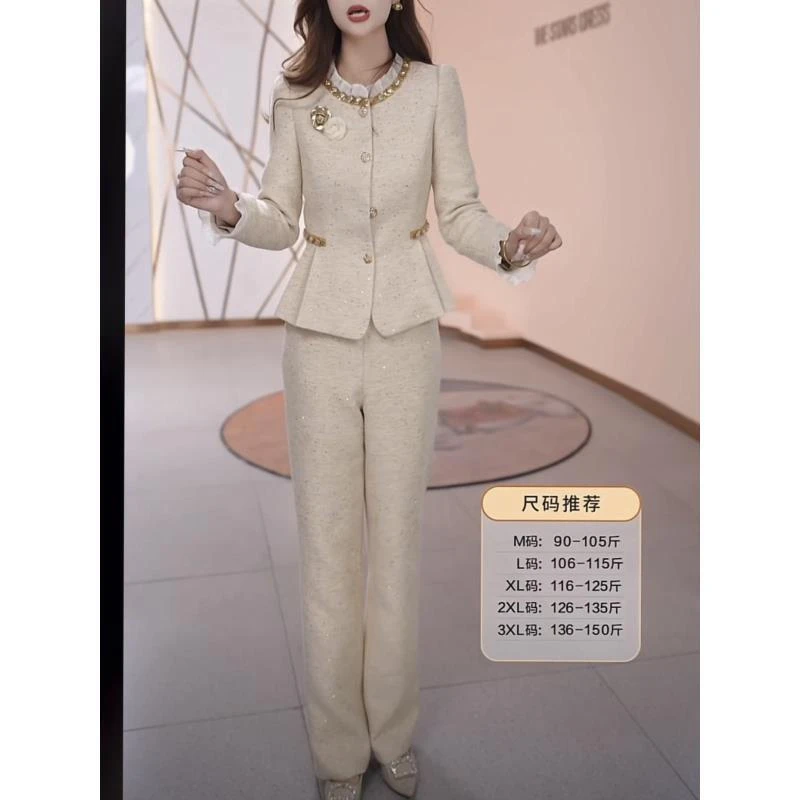【两件套】春季气质时尚韩版修身宽松洋气休闲收腰显瘦减龄女装套裤