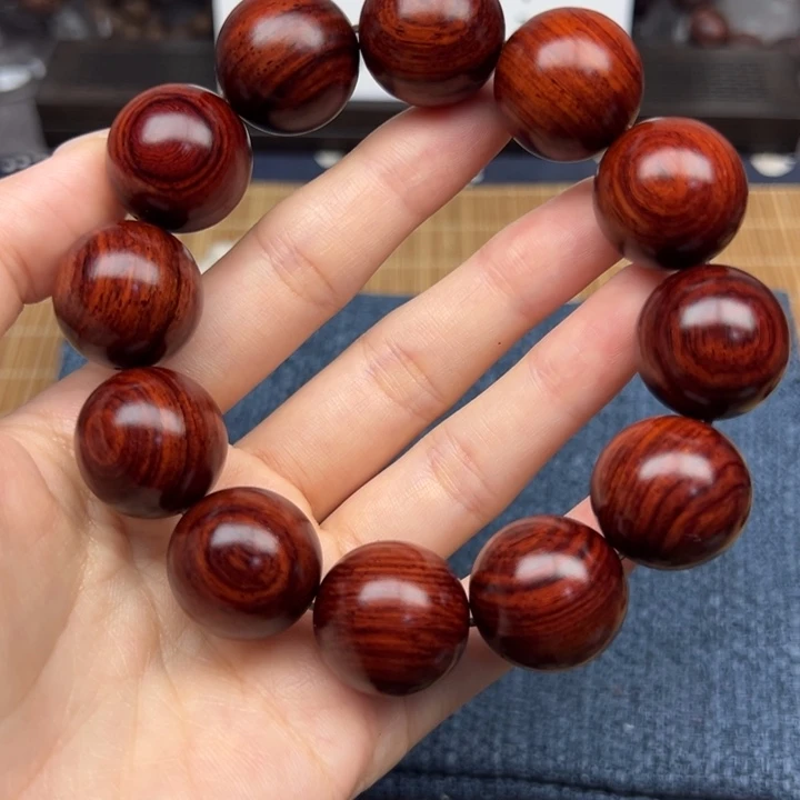 藤类海南红降黑金顺纹2.0圆珠