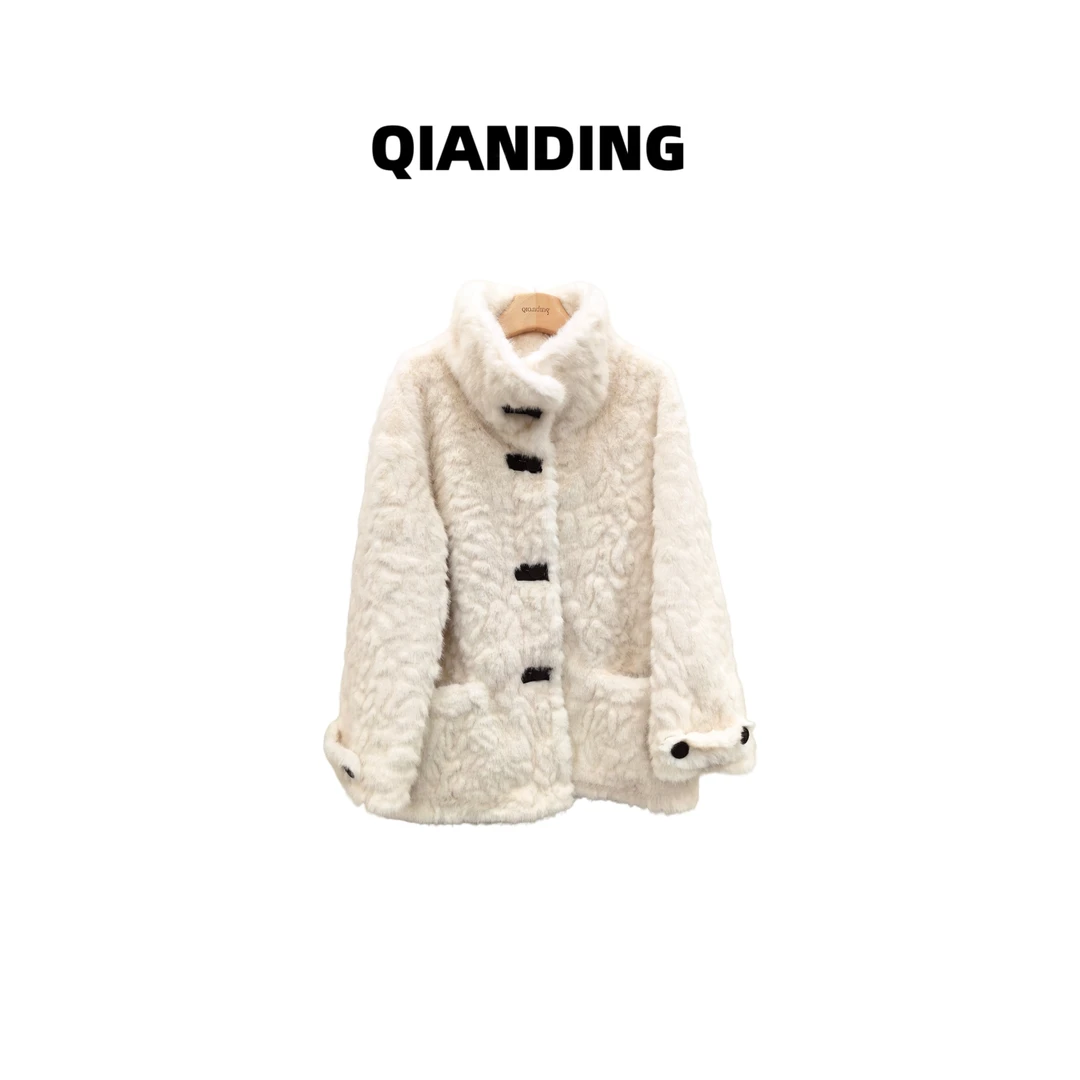 【QIANDING】【云朵糕】保暖锁温亲肤时尚百搭外套F465