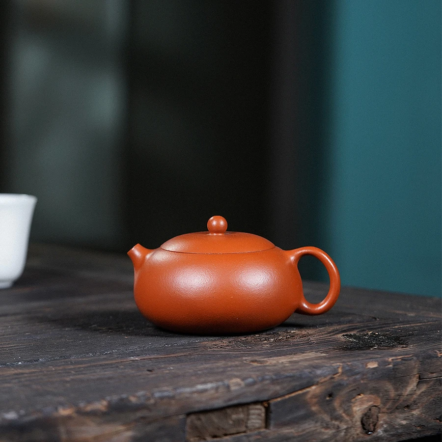 纳底扁西施150cc生砂朱泥宜兴手工原矿紫砂壶0811泡茶壶茶器