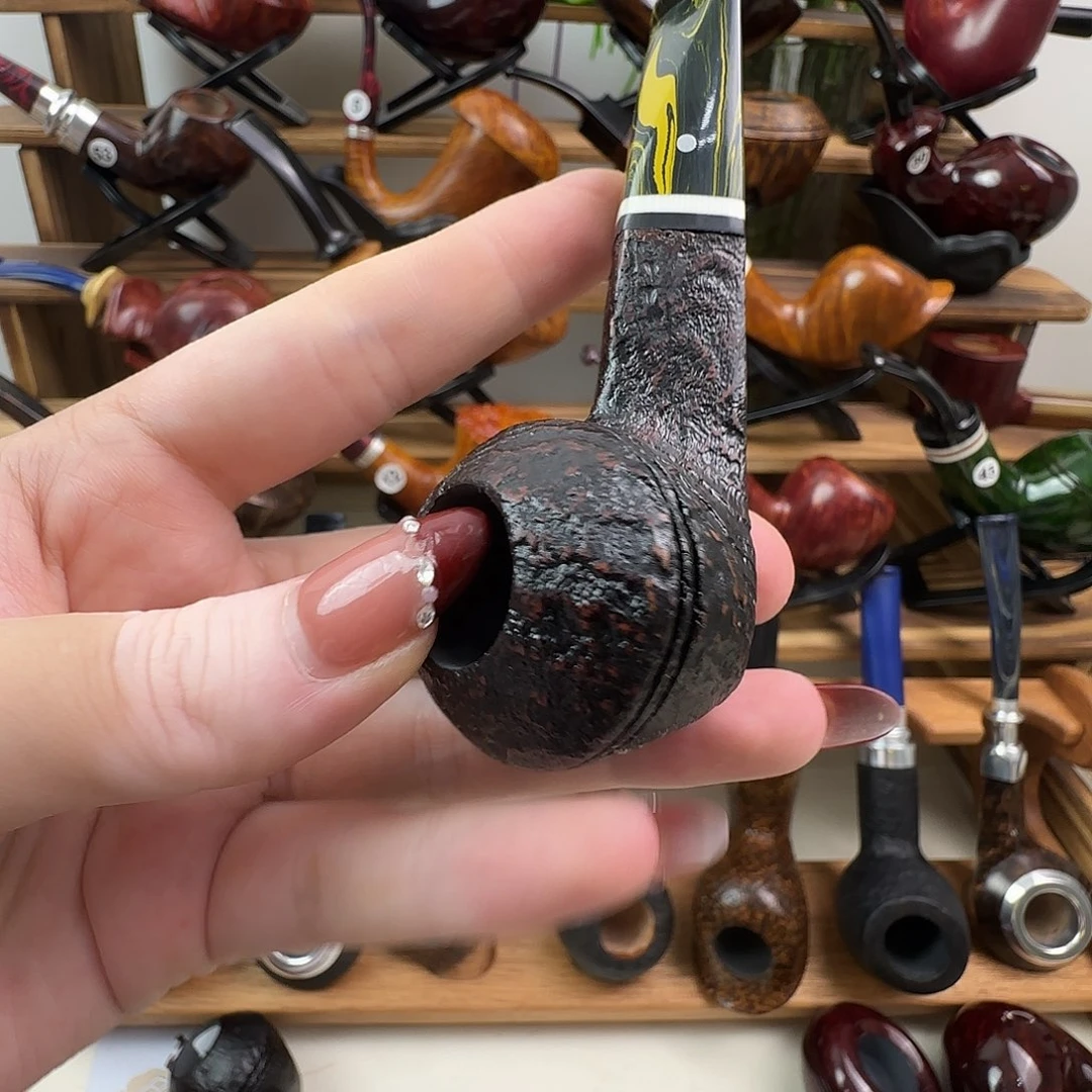 石楠木手工牛头烟斗