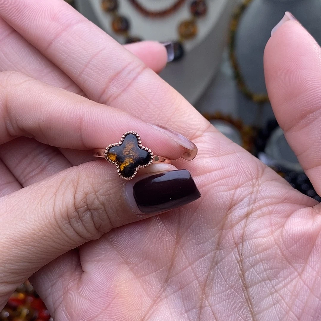 琥珀未镶嵌手链戒指