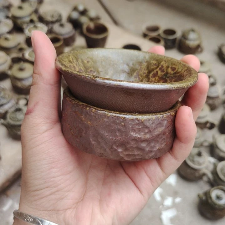 （****者坭兴陶纯柴烧全手工茶杯2，80c