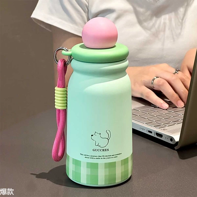 可爱保温杯女生小巧可携式水杯保冷办公室吸管杯学生户外运动杯子