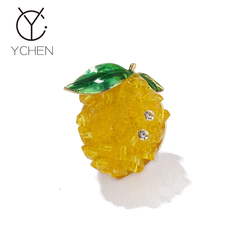 铜合金胸针 可爱水果柠檬胸针女小众高级轻奢气质百搭别针