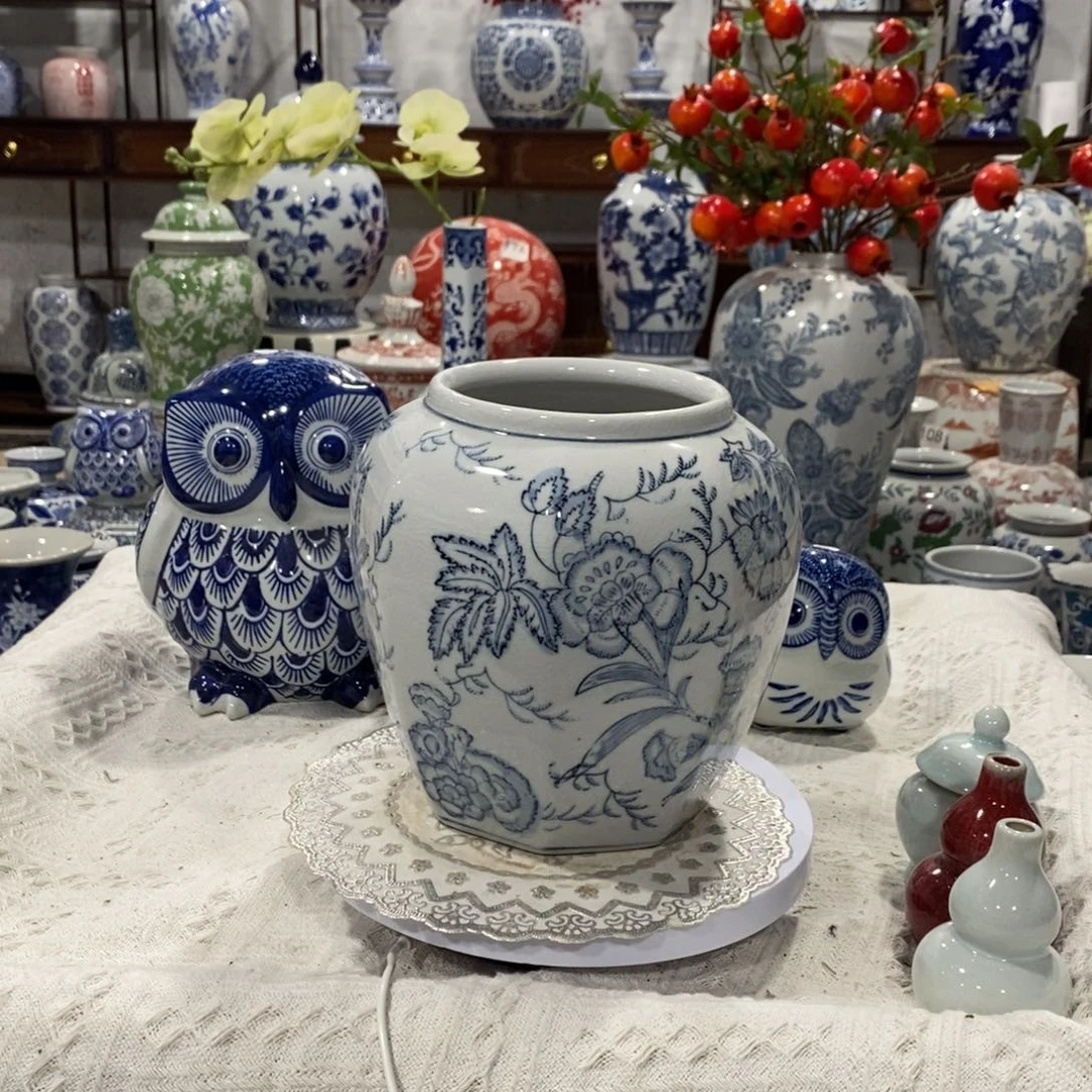 【闪购商品】摆件八角花瓶摆件……