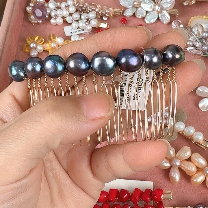 小***️淡水珍珠发饰未镶嵌