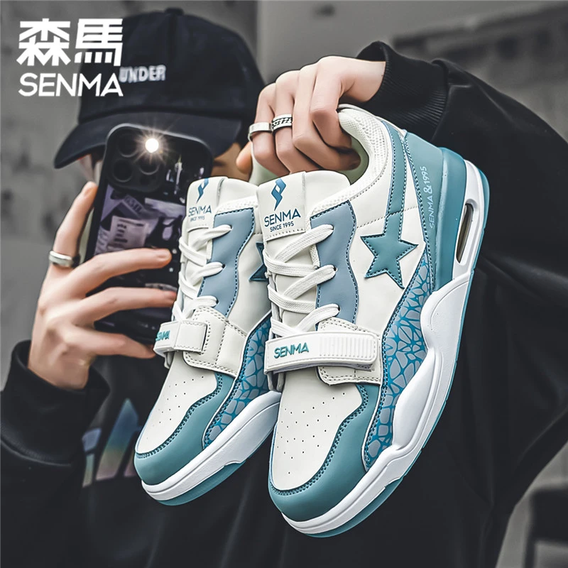 SENMA/森马男士休闲运动百搭透气潮流韩版厚底低帮春季学生板鞋