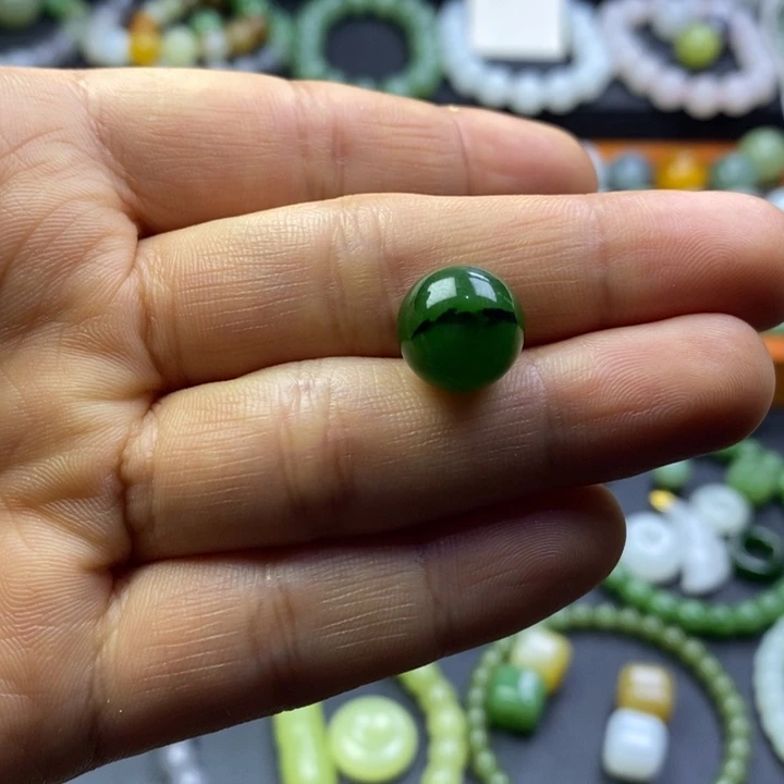 和田玉未镶嵌珠宝半成品碧玉卡12