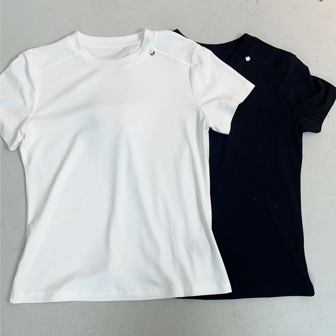 2025百搭神气棉T恤运动健身休闲女士夏季透气速干修身女款显瘦