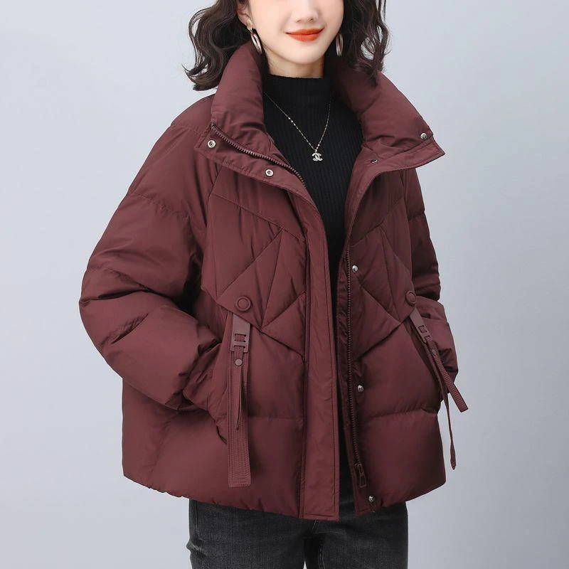 短款棉服女2025冬季新款时尚洋气宽松加厚保暖外套妈妈装棉袄