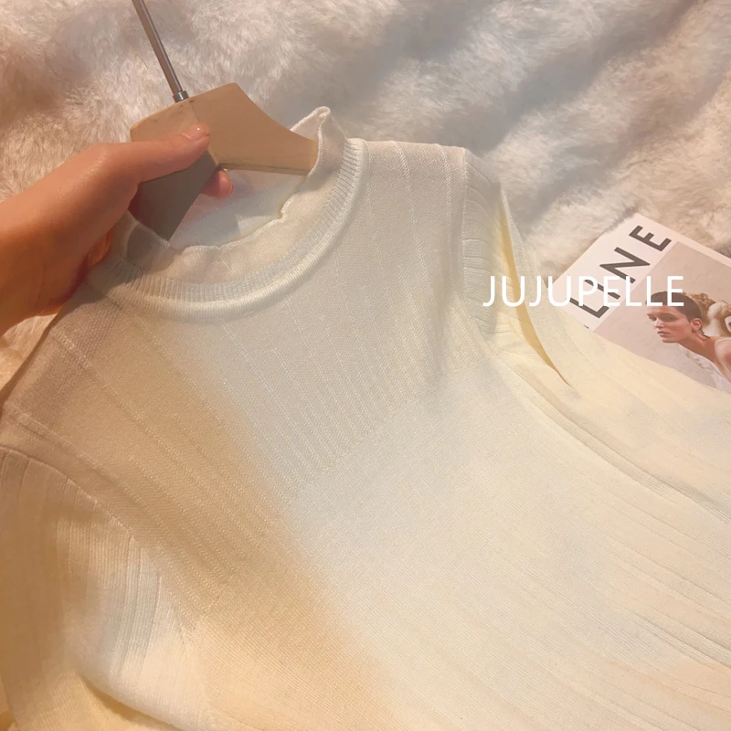 2025早春款气质百搭时尚针织打底衫宽松韩版女士洋气上衣蕾丝上衣