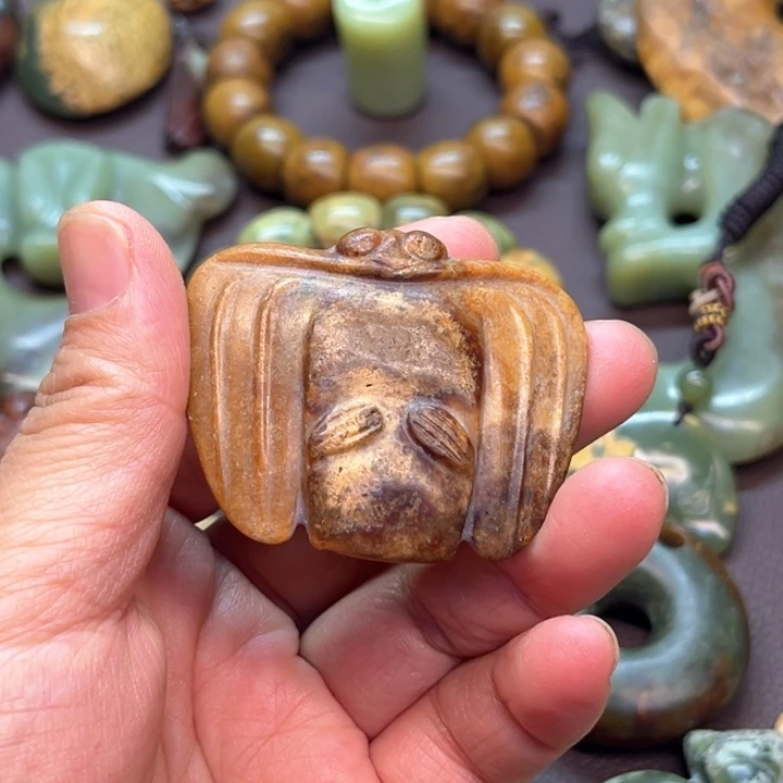 岫岩河磨玉（透闪石质玉）挂件未镶嵌一****6