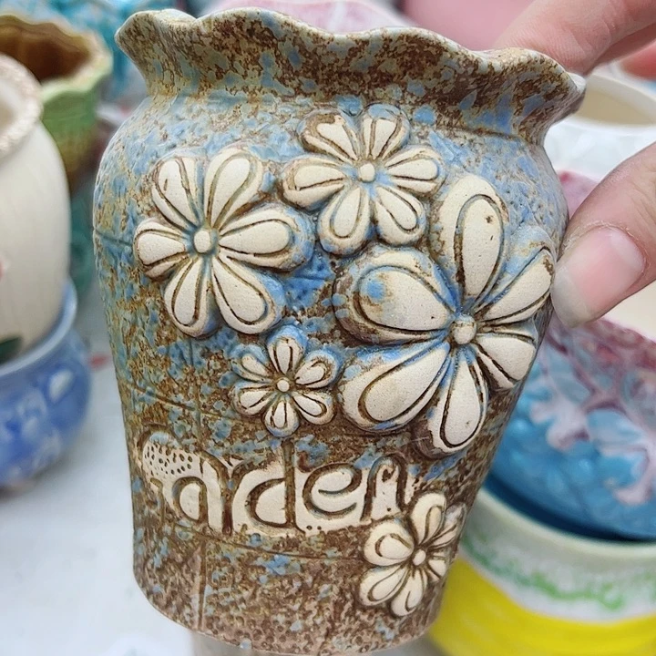 多肉绿植陶瓷花盆，发4个