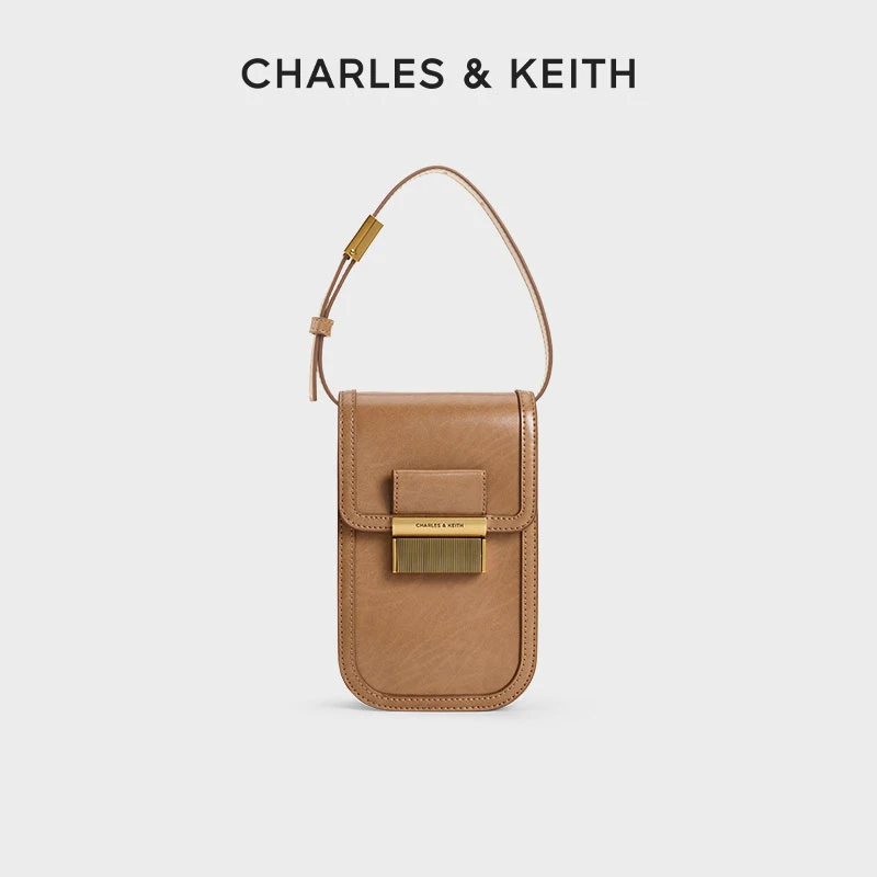 CHARLES & KEITH【会员专享】金属扣斜挎迷你方包手机包00271388