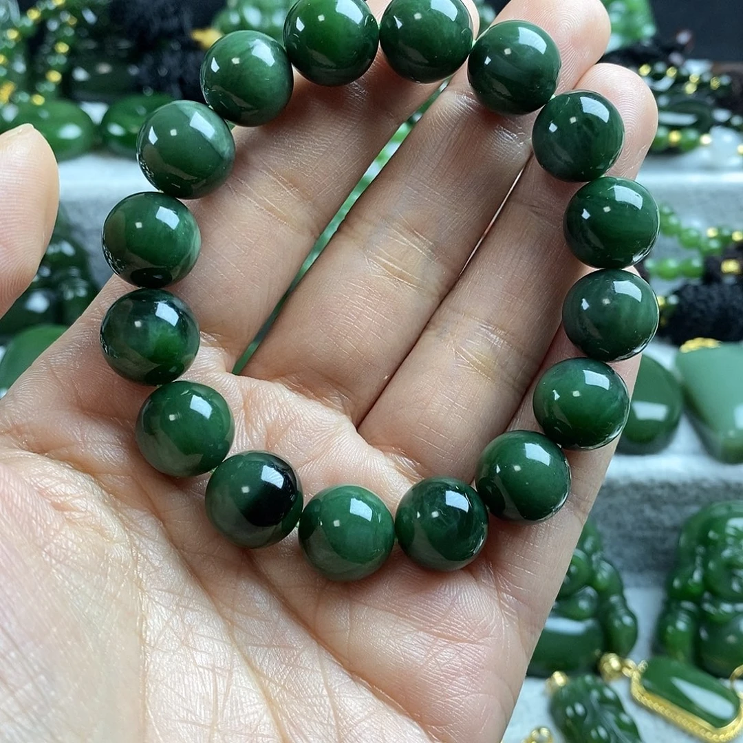 和田玉（碧玉）未镶嵌颈饰12mm