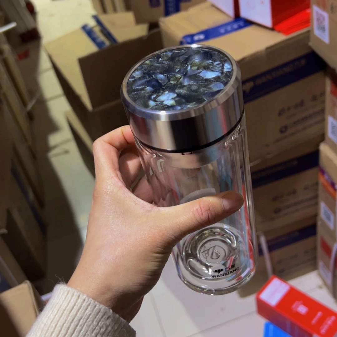 V929双层玻璃杯430ml➕杯套