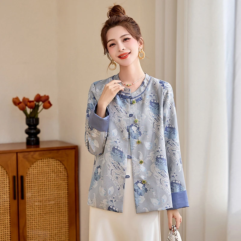 国风外套女2025春秋新款中式今年流行爆款名媛气质洋气高级感上衣