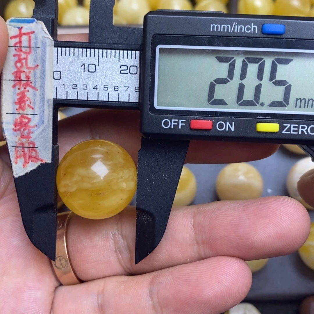 裸石蜜蜡未镶嵌20.瑕疵圆珠默认直发