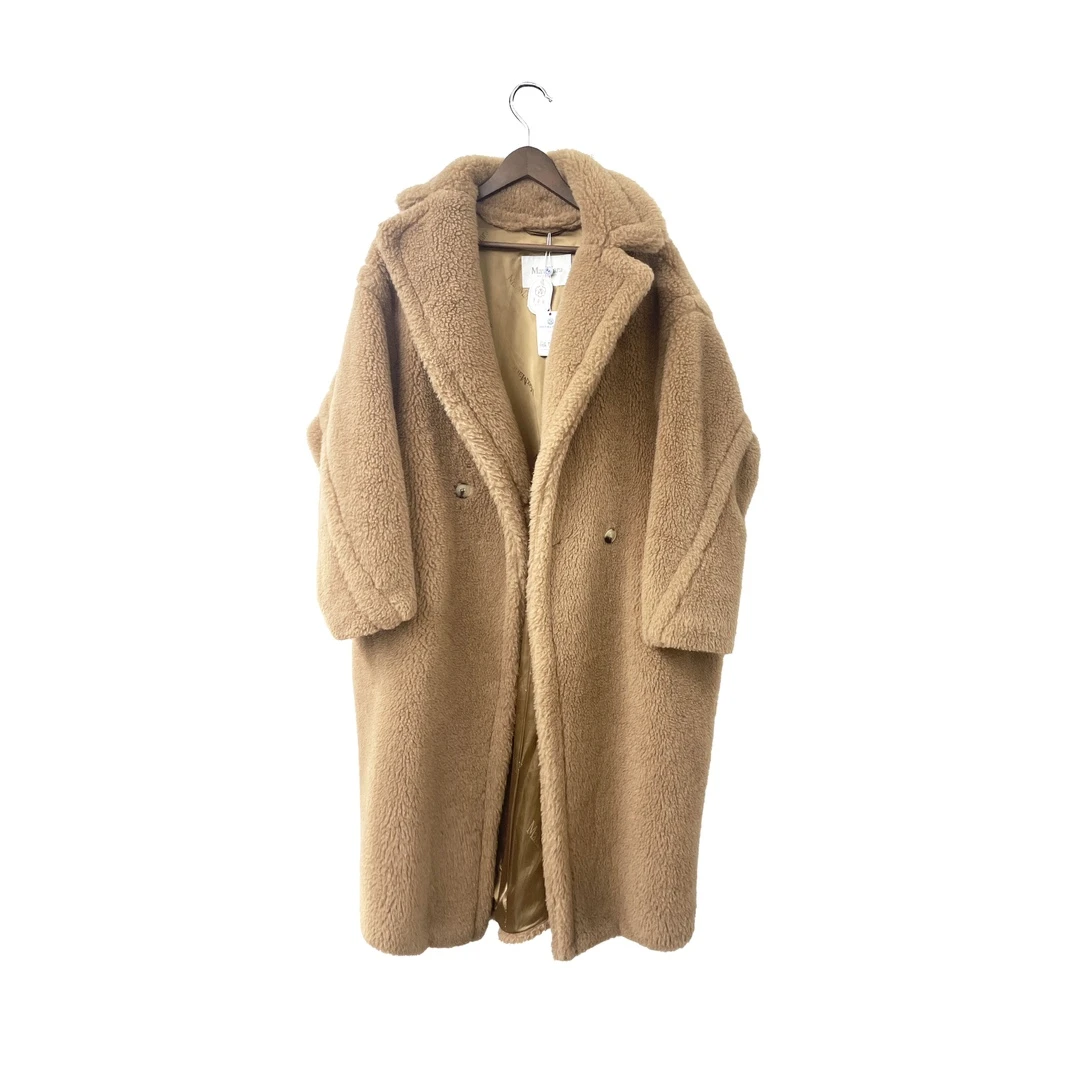 99新 MaxMara 青奢荟/160码/气质驼色泰迪熊秋冬中长大衣///65780