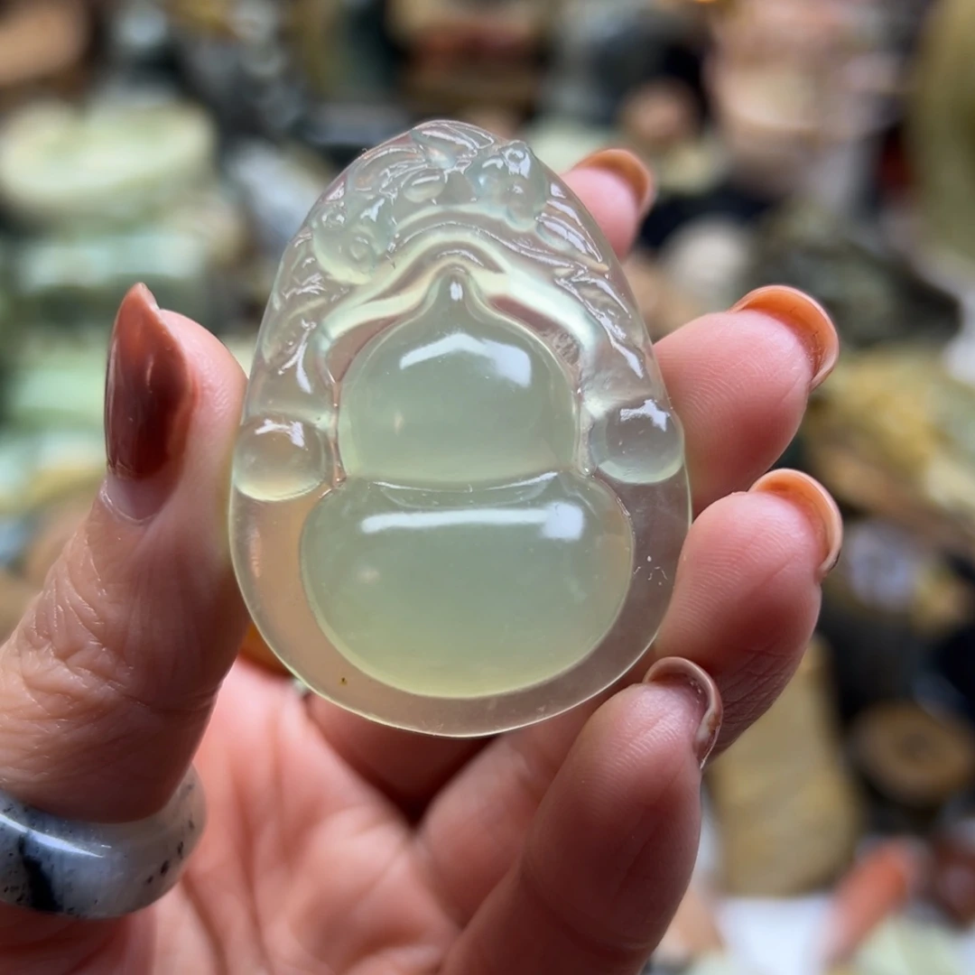 岫玉未镶嵌颈饰岫玉葫芦