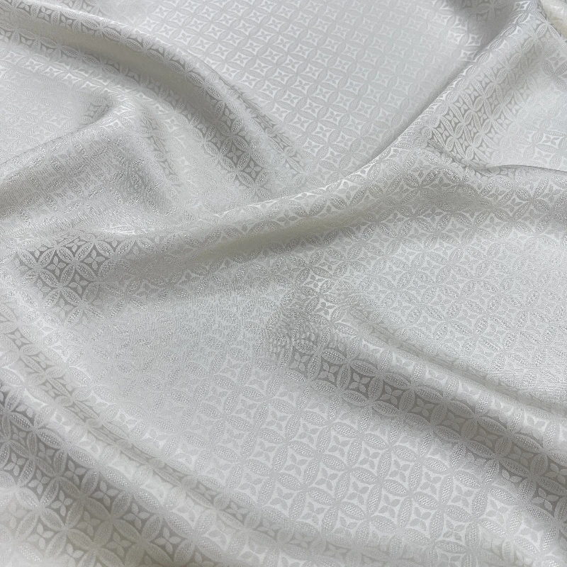 【铜钱】新中式国风绞罗真丝提花面料 一经裁剪不退不换